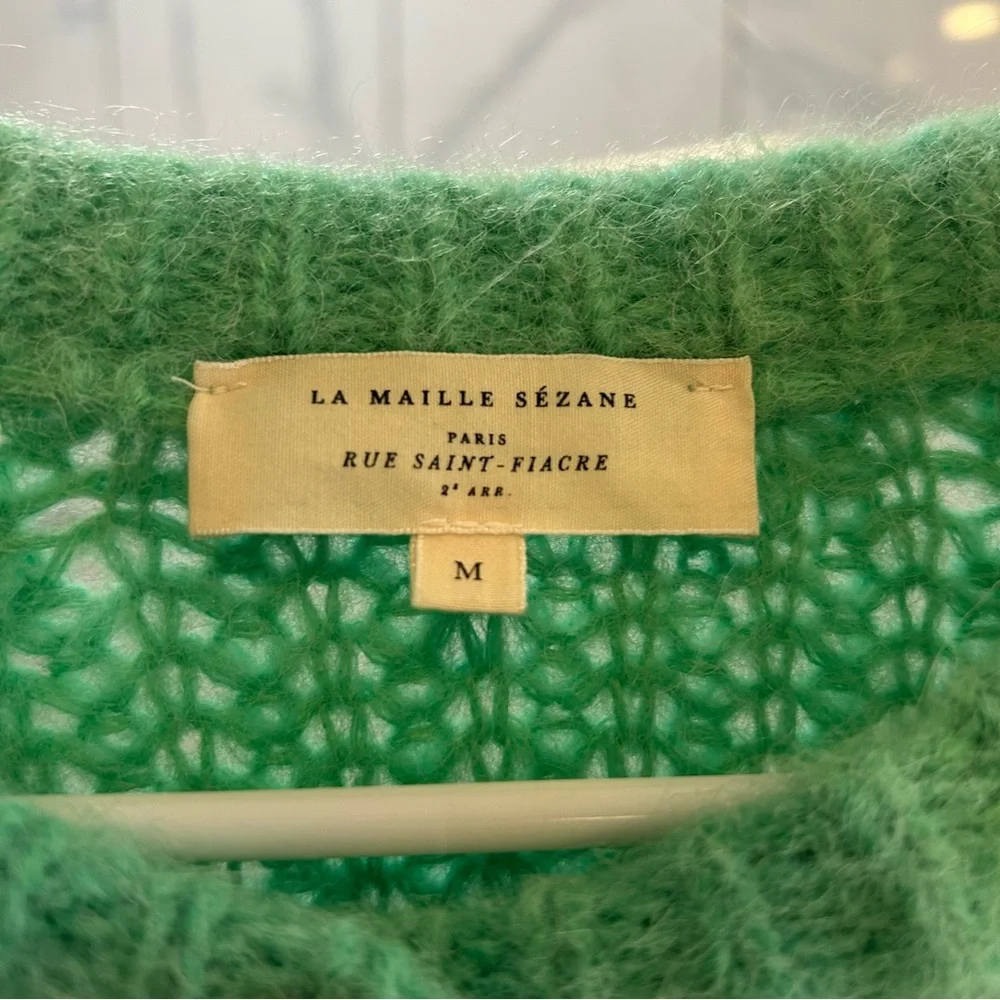 Sezane Green Cardigan Sweater - Picture 3 of 7